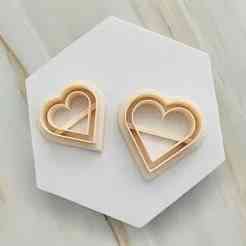 Doughnut Heart Polymer Clay Cutter