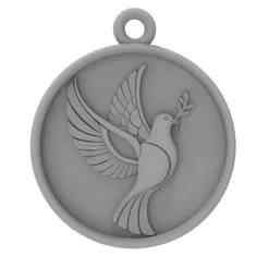 Dove Pendant | Religious Jewelry 3D Model for CNC & 3D Printing
