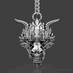 Dragon Chinese Trend Printable Key Holder Key Chain 3D Model