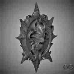 Dragon Head Relief No23 STL file for 3d printing or CNC