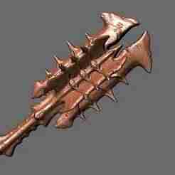 DREADMACE MELEE DOOM THE DARK AGES MACE WEAPON - COSPLAY SCALE KEYED AND CUT ULTRA HIGH QUALITY HI-POLY STL FOR 3D PRINTING