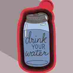 🧴💧 Drink Your Water – Freshie, Keychain, Resin & Candle Mold A bold & stylish bottle with motivational text design