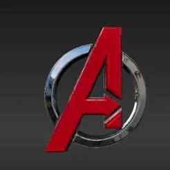 Dynamic Initial "A" Key Fob with Piercing Arrow Design - Two-Color 3D Print Ready Emblem