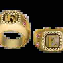 E ALPHABET RING  3d printable model