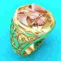 Eagle ring - Pattern Ring - Sculpture ring - N848