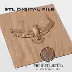 Eagle – Soaring Bird Relief – 3D STL Model