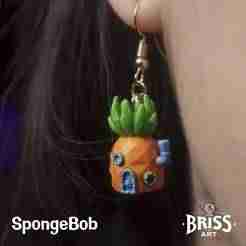 Earrings "SpongeBob's house".