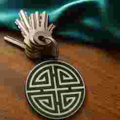 Eastern symbol keychain