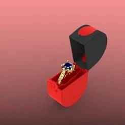 Elegant 3D model of a ring box