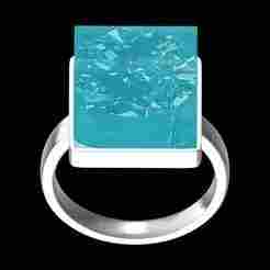 Elegant Bezel Set With Aquamarine Amethyst Mens Engagement Ring