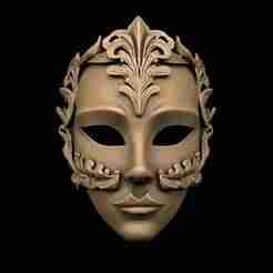 Elegant Ornamental Mask – 3D Printable STL for Cosplay & Decoration