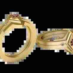 Elegant Ruby Solitaire Ring