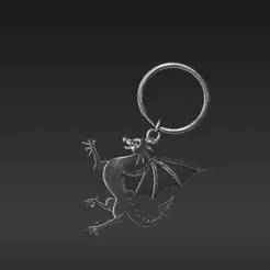 Elegant Soaring Dragon Charm - Durable & Lightweight 3D Printable Gift