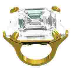 Emerald Cut Three Stone Vintage Engagement Ring