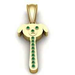 Emerald Puppy Pendant – 3D Printable Model