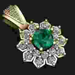 Emerald Sunburst Pendant