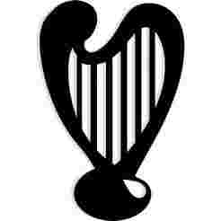 enchanted harp with strings forming flowing water 1 - 2D/3D Wall Art STL+SVG For CNC Router, Plasma, Waterjet, Laser & 3D Printer