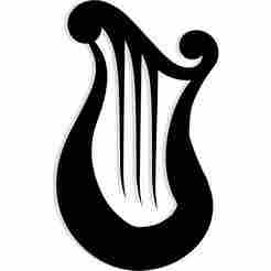 enchanted harp with strings forming flowing water 3 - 2D/3D Wall Art STL+SVG For CNC Router, Plasma, Waterjet, Laser & 3D Printer