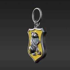 Enchanted School Shield Keyring - Fantasy Academy Loyalty Charm STL