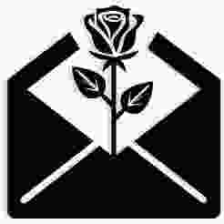 envelope with a rose growing out of the open flap 3 - 2D/3D Wall Art STL+SVG For CNC Router, Plasma, Waterjet, Laser & 3D Printer