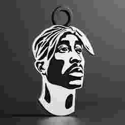 Epic Tupac Shakur Silhouette Pendant – 3D Printable Necklace Design