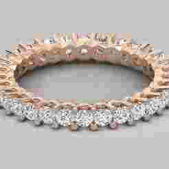Eternity round cut diamond ring band jewelry 3D Model