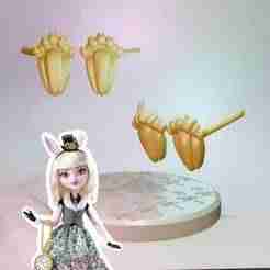 Ever After High Basic/First Chapter Bunny Blanc doll earrings replacement