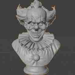 Evil Circus Clown Bust - Halloween Hprror STL
