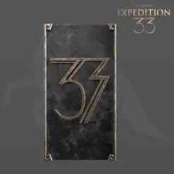 Expedition 33 – Forearm armband “33” Emblem | Clair Obscur Cosplay STL