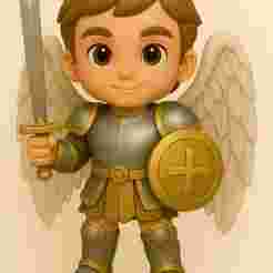 F - Saint Michael the Archangel – Chibi Style Figurine