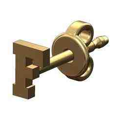 F letter varsity font  stud earring 3D print model