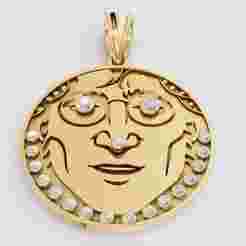 FACES GOLD PENDANT 3d printable model