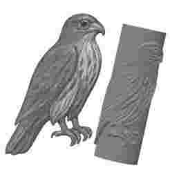 Falcon | Embossed Roller for Clay | Bird of Prey 3D Print Design