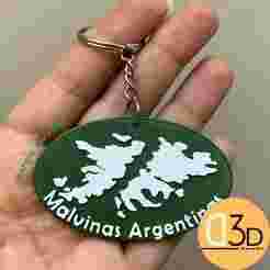 Falkland Islands - bicolor key chain