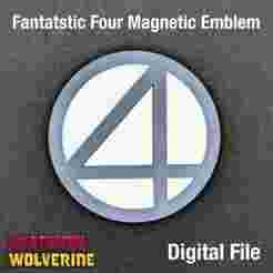 Fantastic Four Cosplay Chest Emblem  (Deadpool & Wolverine, Human Torch, Johnny Storm