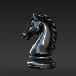 Fantasy Chess Knight Keychain Charm - Regal Miniature Game Piece 3D Print Model