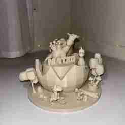 Fantasy Dinosaur Diorama - Customizable 3D Print