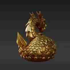 Fantasy Dragon Keeper Keychain - Powerful Creature Hoard Charm for 3D Printing