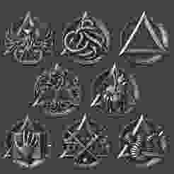 Fantasy Medallion PROP COSPLAY LArp 3D MODEL (STL FILE) FOR PRINTING