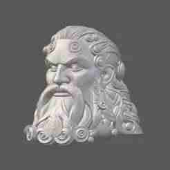 Fantasy Warrior Bust STL – Detailed Bearded Statue 3D Printable Model | Collectible Figurine & Display Art