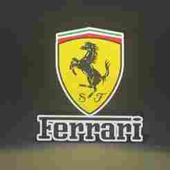 Ferrari Custom LED Night Light with Personalized Name - Perfect Gift for All Ages