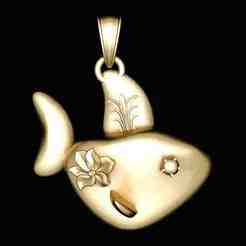 FISH GOLD PENDANT 3d printable model