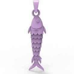 Fish Pendant STL File – 3D Printable Jewelry Design, Ocean Inspired Charm, Digital Download