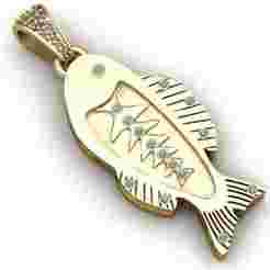 Fish Skeleton Pendant