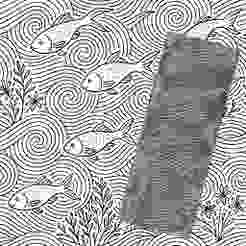 Fish & Waves Pattern | Debossed Pattern Roller for Clay | Swimming Fish 3D Print Design