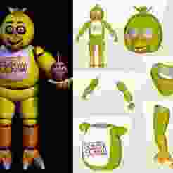 Five Nights at Freddy's - Chica Cosplay Wearable Armor - EVA Foam Template - PDO Pepakura Pattern File Only