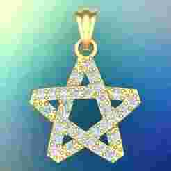 Five pointed star - Star pendant - Womens pendant - N916150