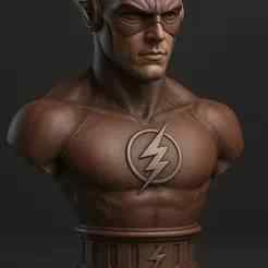 Flash Inspired Bust - 3D Printable Superhero STL