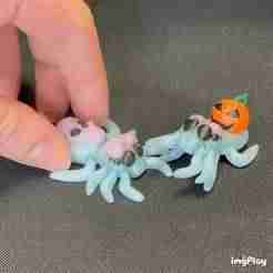 Flexi Spider Phiddipus Halloween print in place no support