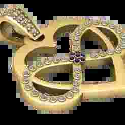 Floral Infinity Pendant 3D Printable Model